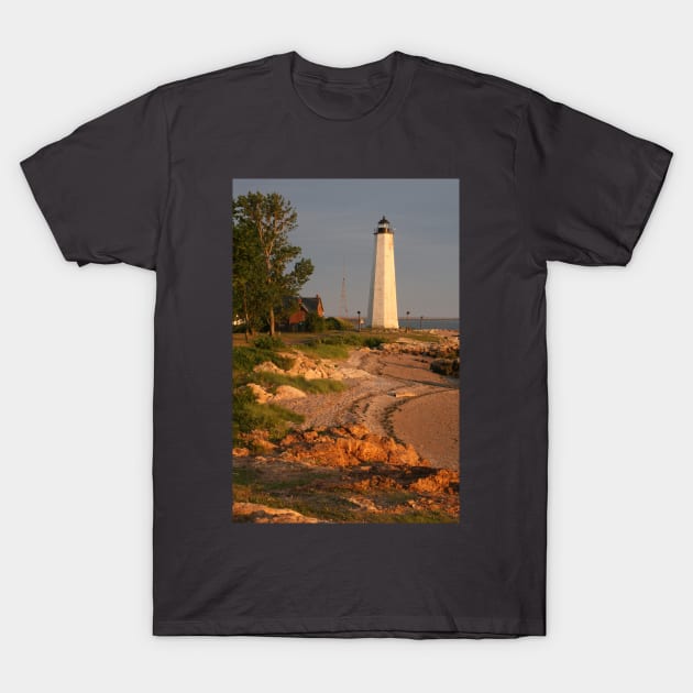 New Haven Lighthouse T-Shirt by Rob Johnson Photography